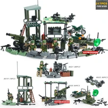 Современный военный FireWire Five brickmania фигурки moc строительный блок ww2 армейские силы minifigs база оружие пистолет игрушки