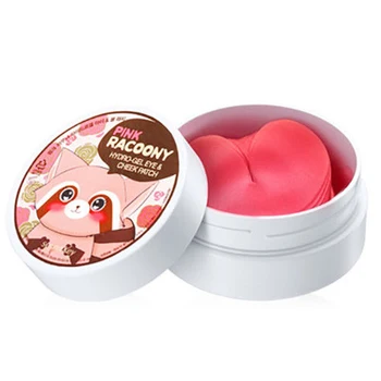 

SECRET KEY Pink Racoony Hydro-gel Eye & Cheek Patch 60pcs Korea Hyaluronic Collagen Eye Mask Skin Moisturizing Mask Face Care