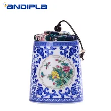 Цзиндэчжэнь синий и белый фарфор керамика чай Caddies Кунг фу набор Чай баночка сахар перец приправа орехи герметичные хранения банок