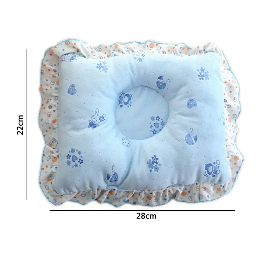 Детская подушка, мягкий хлопок, милый мультфильм, новорожденный, высокое качество, антиопрокидывающийся позиционер для головы, сон, форменная Подушка с кружевом