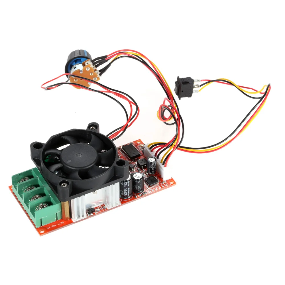 

Adjustable H-Bridge DC Motor Speed PWM Controller with PLC Control Reversing Switch Braking Fan 12V 24V 36V 50V Speed Adjuster