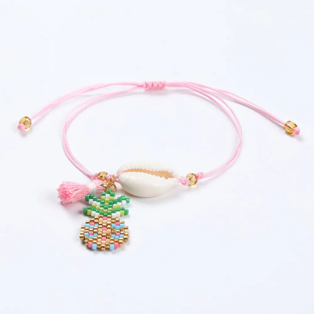 

Go2boho MIYUKI Bracelet Women Pulseras Mujer Mode 2020 Boho Shell Pineapple Charm Bracelet Bohemian Jewelry Friendship Handmade