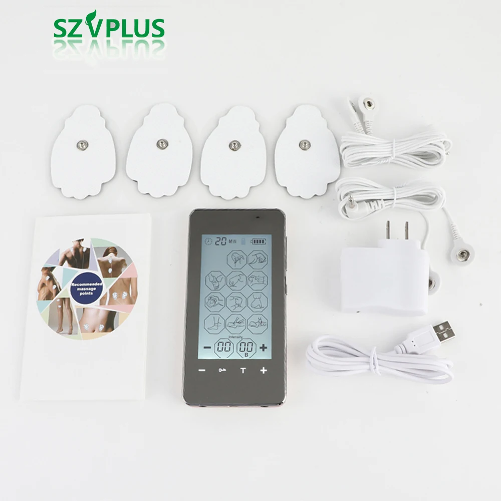 Modos de Terapia Sensível ao Toque Novos Canais Pulso Eletrônico Massageador Estimulador Elétrico Eletroterapia Tela Dezenas Ems Pms 2020 12 2 13 High Quality