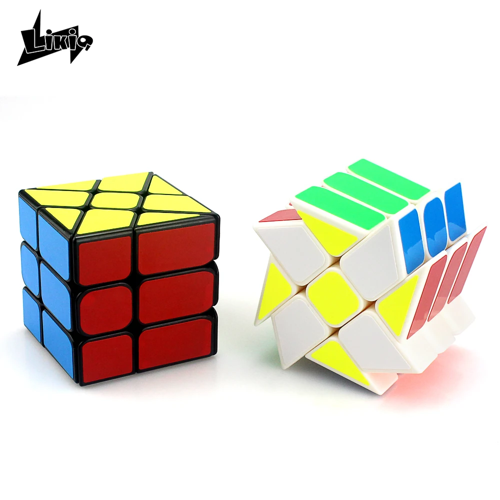 Likiq 3x3x3 колеса Cube пазл странный-форма профессиональные наклейки ультра-Гладкий