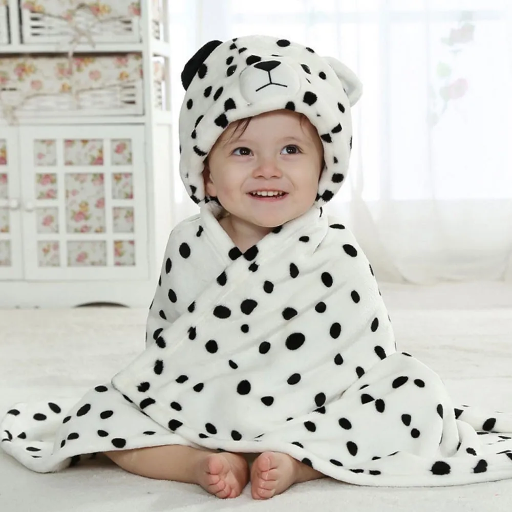 Детская мультяшная полотенце Robe младенческой Полотенца s плюшевые одеяло для новорожденных животного квадратный с капюшоном накидка банная пеленать халат для новорожденного плащ