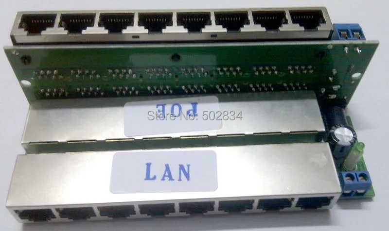 2 шт./лот 8 Way DC Male 5 5x2 1 мм POE Инжектор Power Over Ethernet LAN адаптер | Обустройство дома