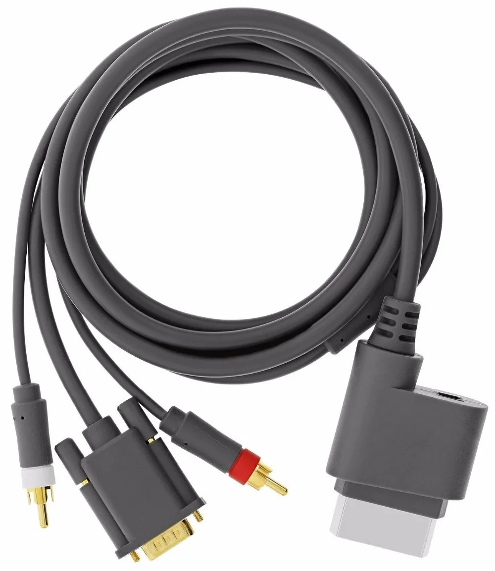 Cabo de Áudio e Vídeo para Microsoft Xbox 360 hd Hdtv av Vga Óptico Rca - Image 2