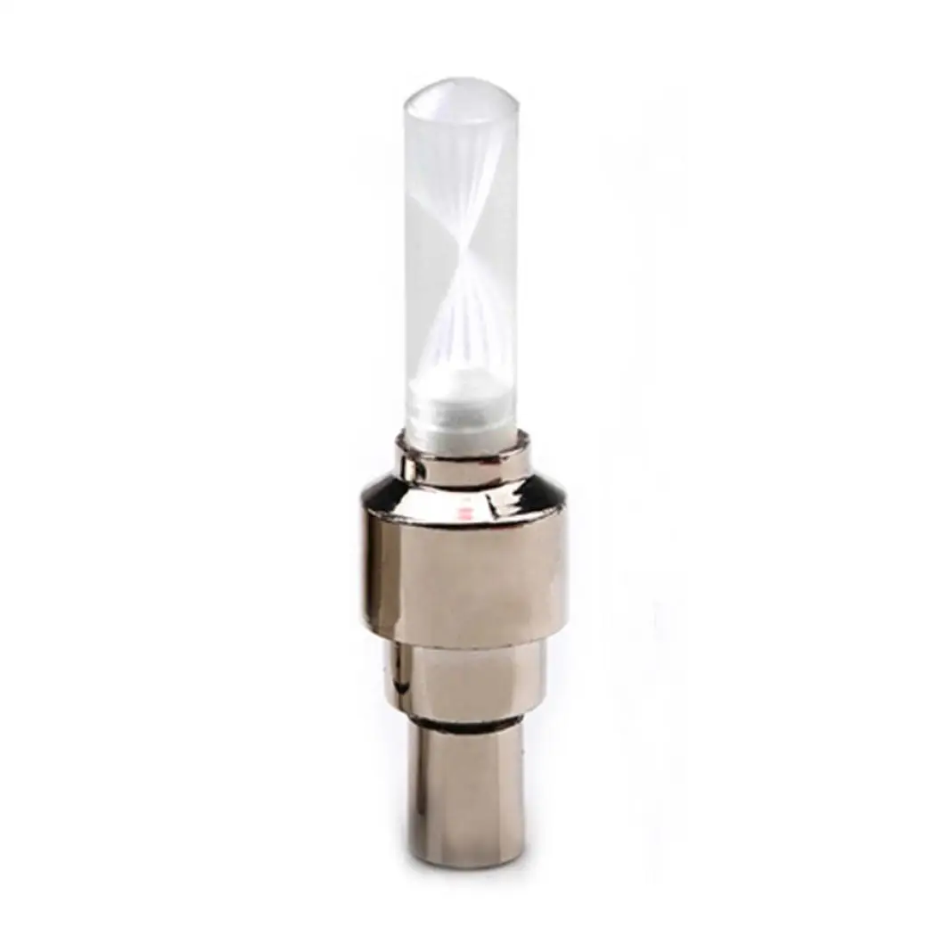 Top Mountain Bike Road Bicycle Lights LED Tire Valve Plugs Wheel LED Valve Silver 0.4kg 3