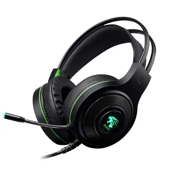 

Gaming Headset V5000 7.1 Channel Surround Sound USB LED Light Noise Cancelling Over Ear Gamer Headphones with Mic for PC Laptop