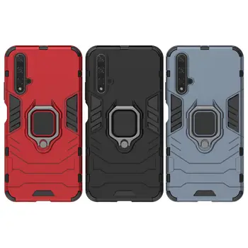 

50pcs/lot Ring Car Holder Case For Huawei Honor 10i 20i Honor 20 Lite Maiamng 8 Hybrid 2 in 1 Armor Shockproof Cover