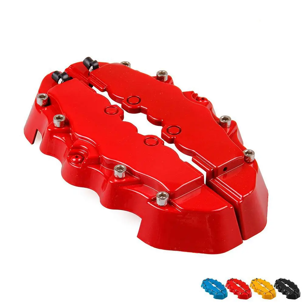 

Adeeing 3D Brake Caliper Cover Kits Bright Color Universal Style Disc Front and Rear Universal 3D Brake Caliper Cover