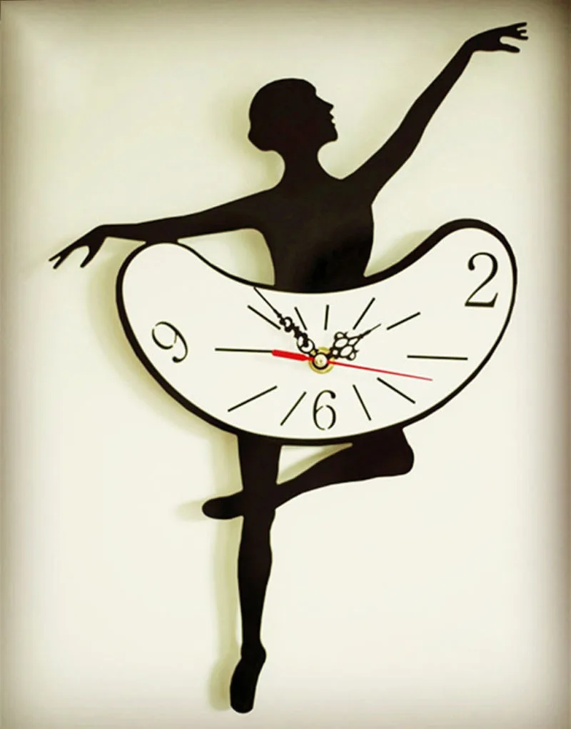 

Ballet Dance DIY clock Mirror wall clock Acrylic Wall clock decorate