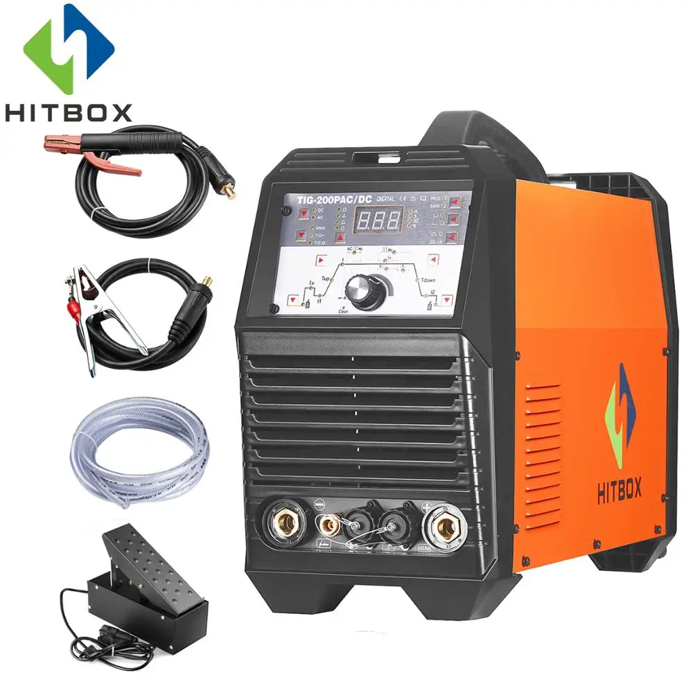 

HITBOX Functional TIG ARC Welder For Aluminum Welding ACDC TIG200P 220V Portable Welding Tool