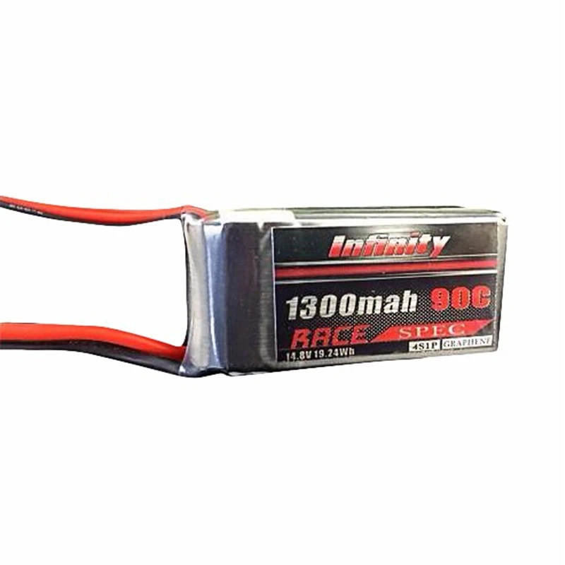 Koop 2018 Laatste Batch voor Infinity 1300 mah 14.8 V 90C 4S1P Ras Spec Oplaadbare Lipo Batterij voor FPV Racer Power Onderdelen Accs