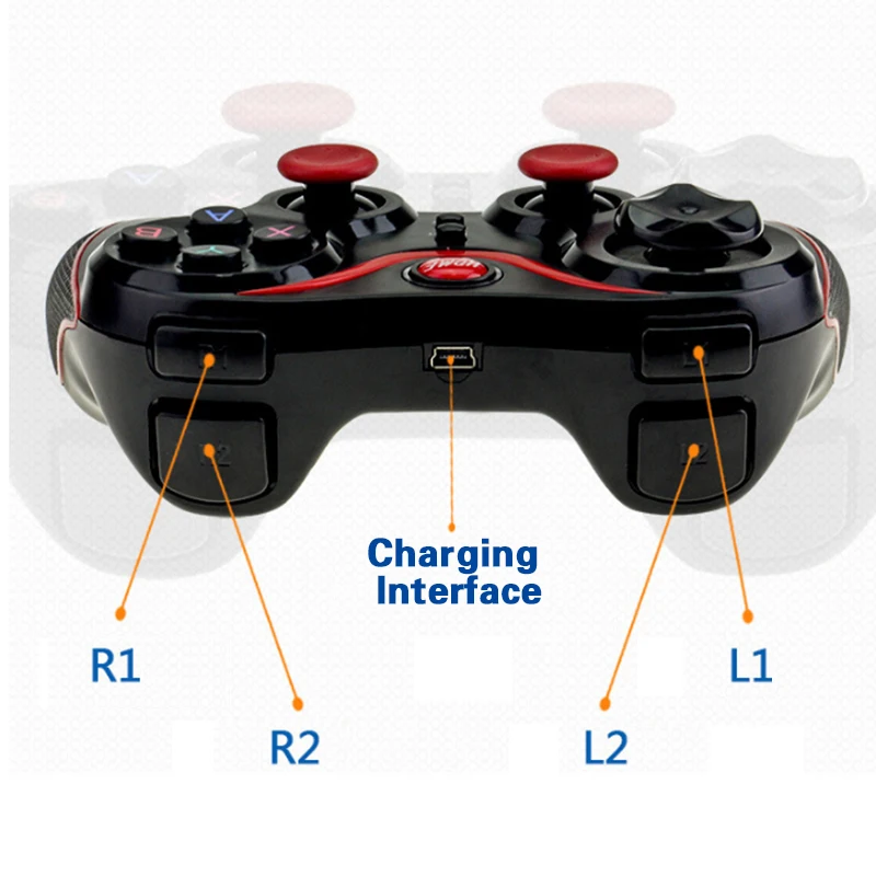 

S3 Bluetooth Gamepad for Android Wireless Joystick Gaming Controller Black for Android Smartphone Android Tv Box