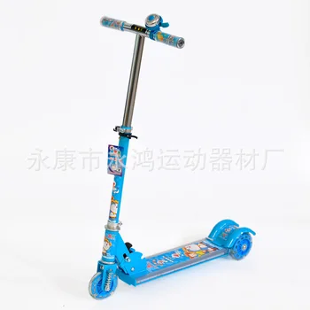 

For Children High quality Adjustable height Kick Scooters Folding Foot Scooters with Flash PVC wheels & LED