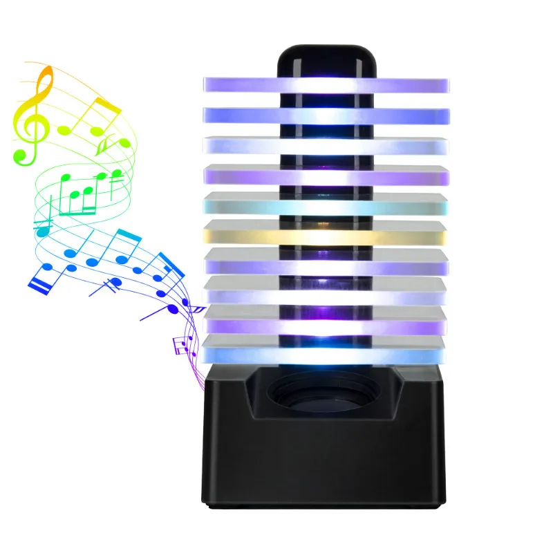 

RBAYSALE Speaker LED Bluetooth Wireless Column Colorful Shining Speaker 3D Stereo Subwoofer Music Player Party Atmosphere Decor