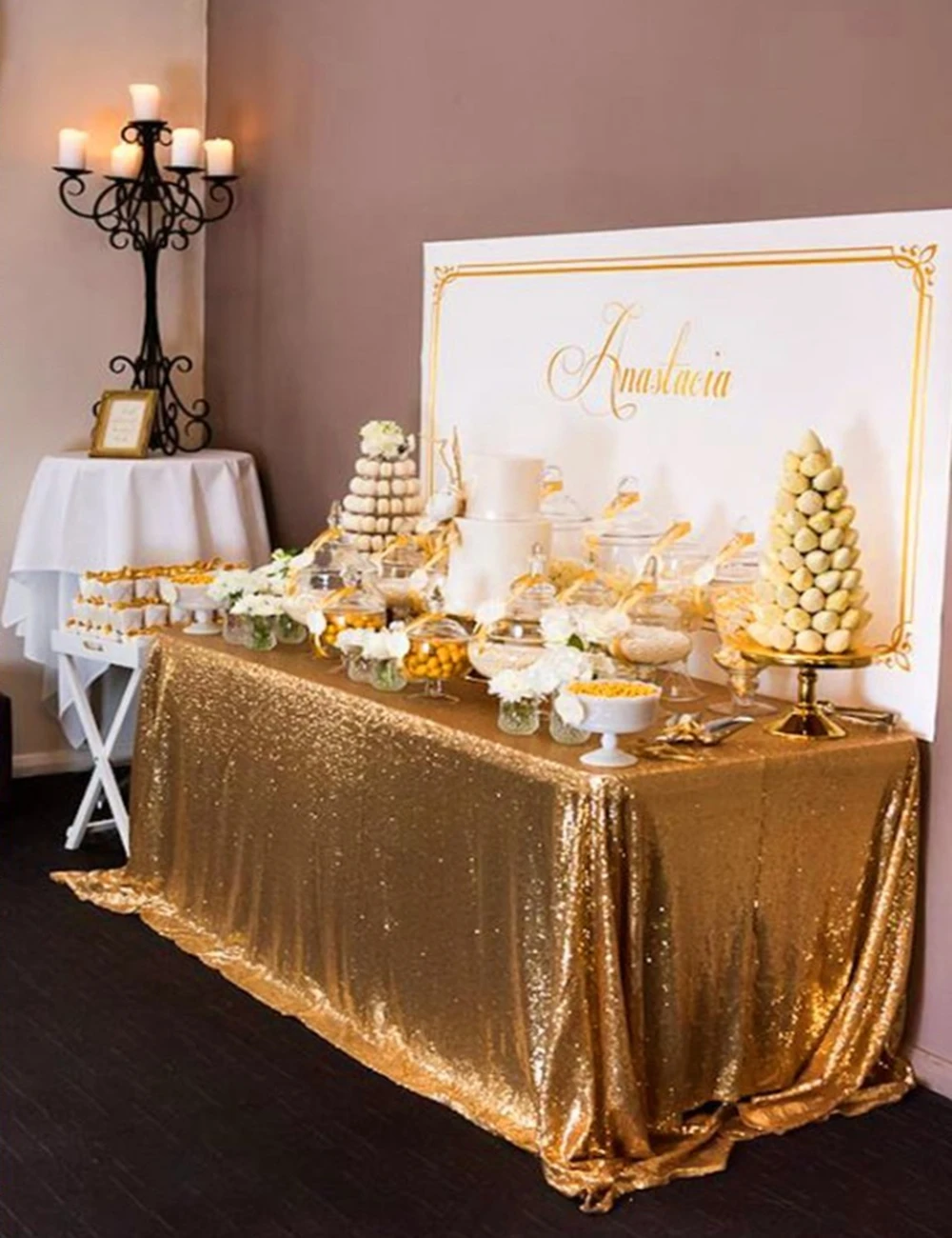 Glitter-Gold-Sequin-Tablecloth-60-Inch-By-102-Inch-Table-Cloth-Rectangular-Table-Cloth-for-Wedding