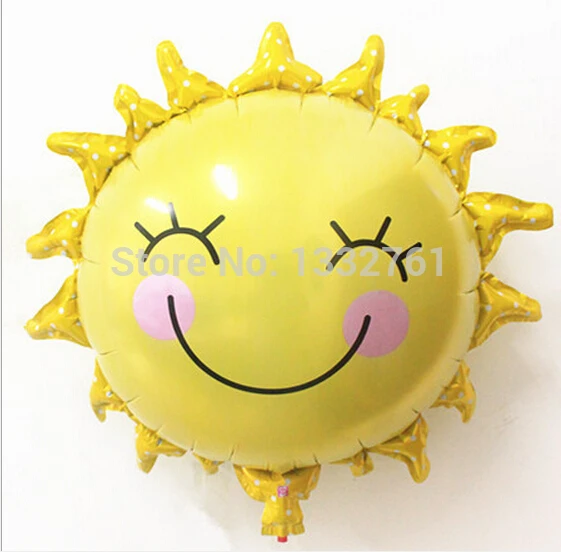 

new design smile sun balloon 2pcs/lot happy birthday foil ballon wholesales baby birthday baloon party globos in stock
