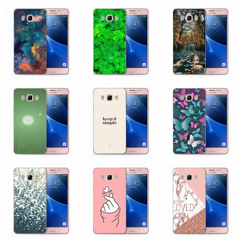 Чехол для Samsung Galaxy A3 A5 2016 2015 2017 prime J1 J3 J5 J7 ТПУ чехол с цветными цветочным рисунком