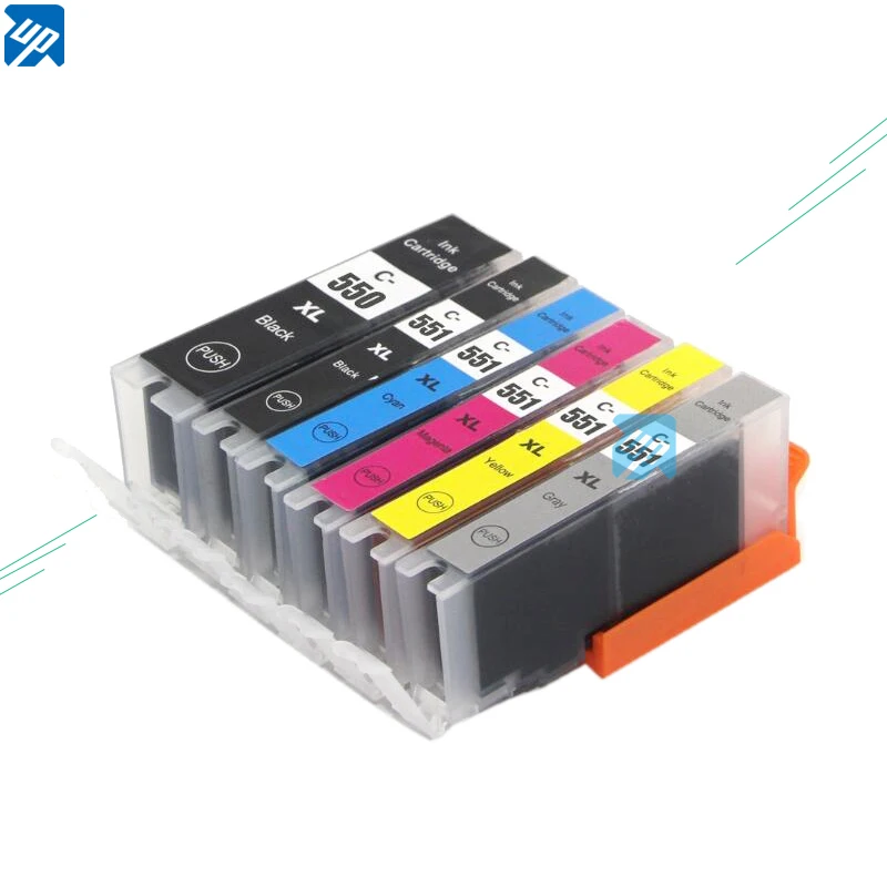 Pgi550 pgi-550 Совместимый картридж для принтера Canon MG6350 MG7150 MG7550 IP8750 PGI 550 CLI 551 GY full ink |