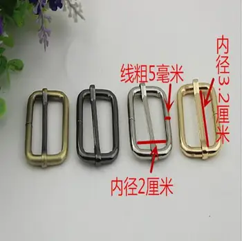 

Free shipping (20 PCS/lot) diameter 32 * 20 mm metal accessories DIY bag bag with square metal buckle square heart needle