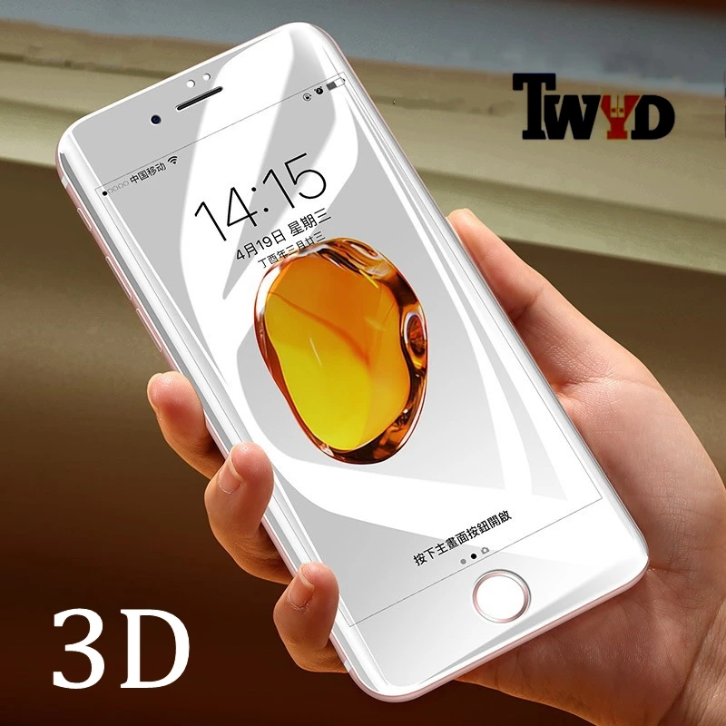 3D полное покрытие для iPhone 6 6s 7 Plus 8 X защита экрана с закругленными краями