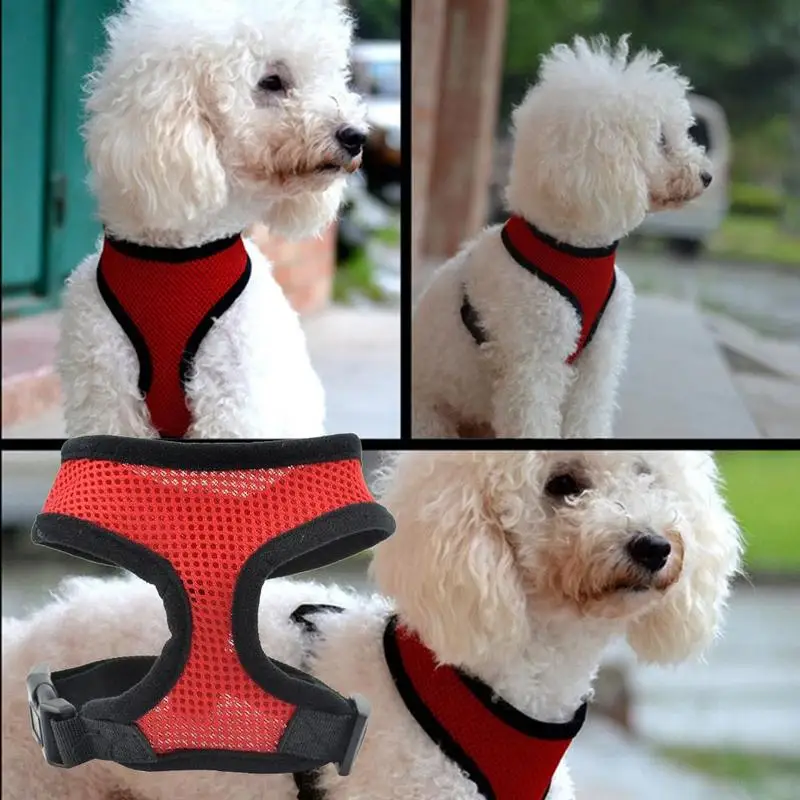 Misterolina Dog Harness Vest Nylon Breathable Mesh Cloth Dogs Leads For