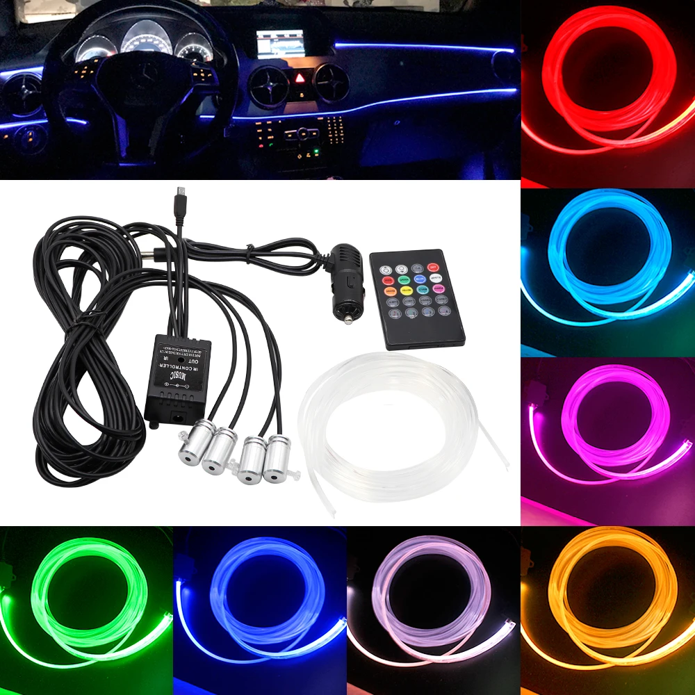 

RGB-светильник ка для салона автомобиля, 8 цветов, 12 В