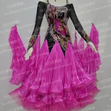 Бальное платье, соревнование Slik органза стандартное платье для танцев, танцевальная одежда, сценическая одежда, бальное платье, вальс, новинка