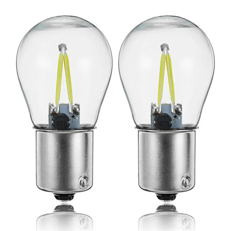 2x1156 BA15S P21W COB белый светодиодный светильник сигнала поворота лампа заднего хода DC8