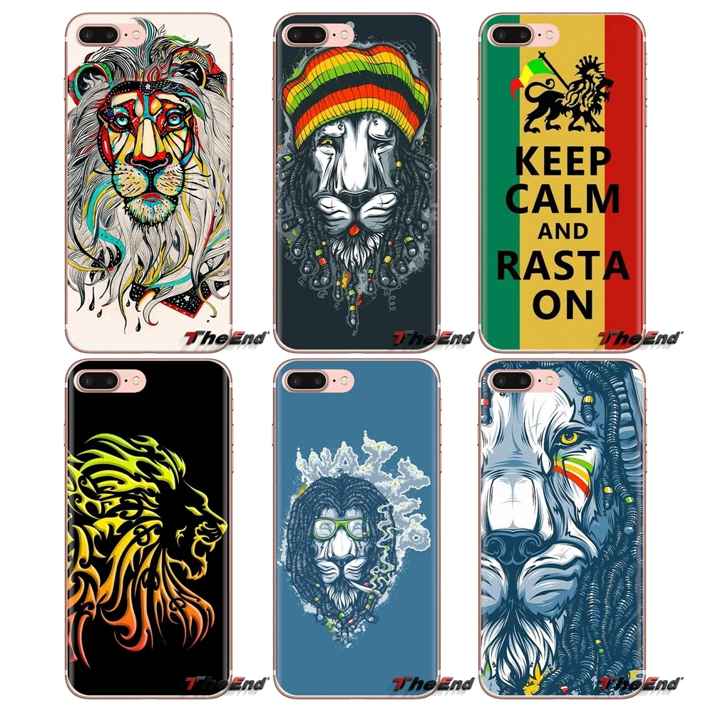 Силиконовые чехлы для телефона Samsung Galaxy S3 S4 S5 Mini S6 S7 Edge S8 S9 S10 Plus Note 3 4 5 8 9 rasta lion рэгги