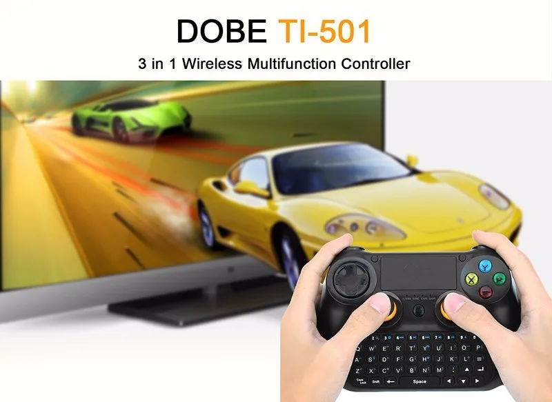 DOBE TI-501 3 в 1 2,4 ГГц многофункциональный контроллер Беспроводная Клавиатура Тачпад для Android Smart tv BOX PC