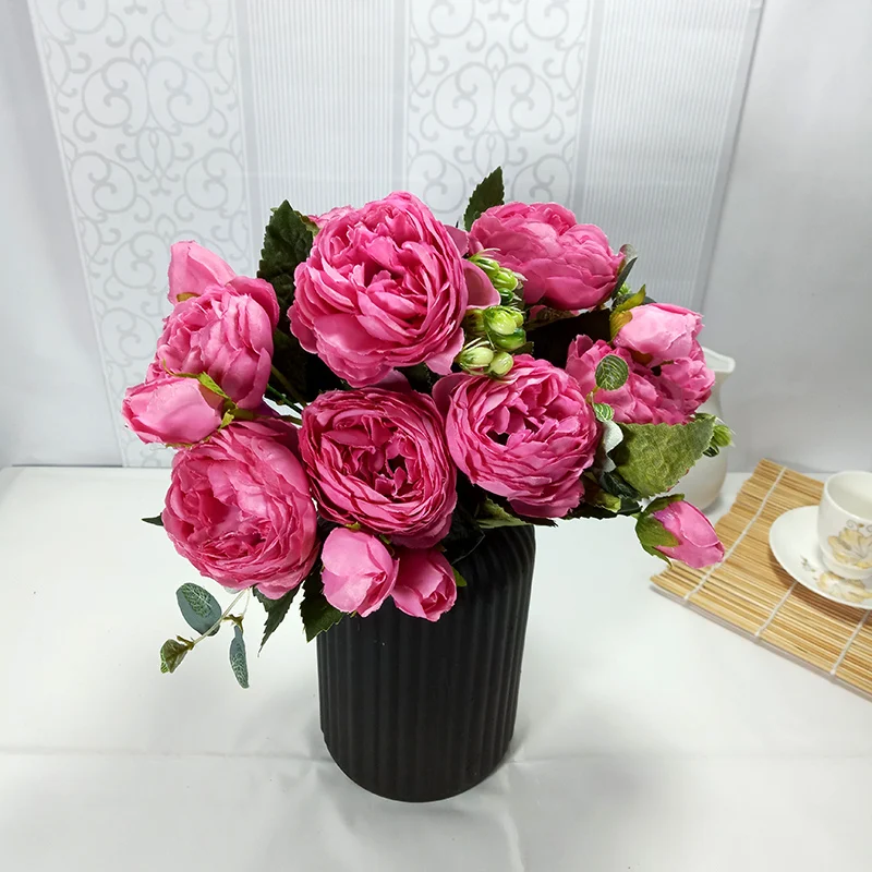 artificial flower silk peony bouquet (33)