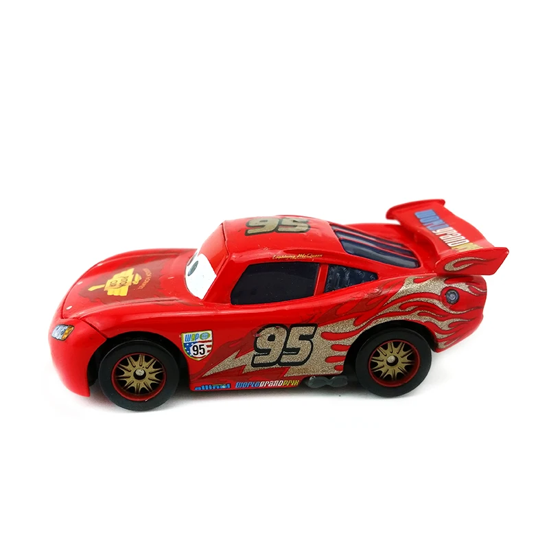 Disney Pixar Cars Finish Line Frenzy Gold Lightning McQueen 1:55 литая металлическая модель игрушечной машины