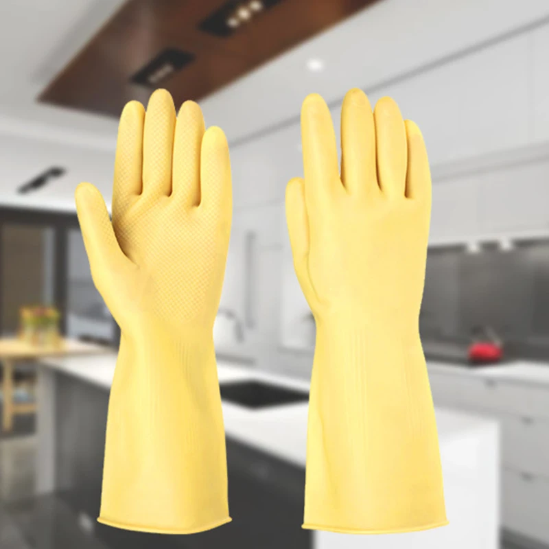 Household Cleaning Gloves Kitchen Waterproof Anti-skid Latex Warm Dishwashing Gloves Household Cleaning Protection Gloves Household Cleaning Gloves Kitchen Waterproof Anti-skid Latex Warm Dishwashing Gloves Household Cleaning Protection Gloves
