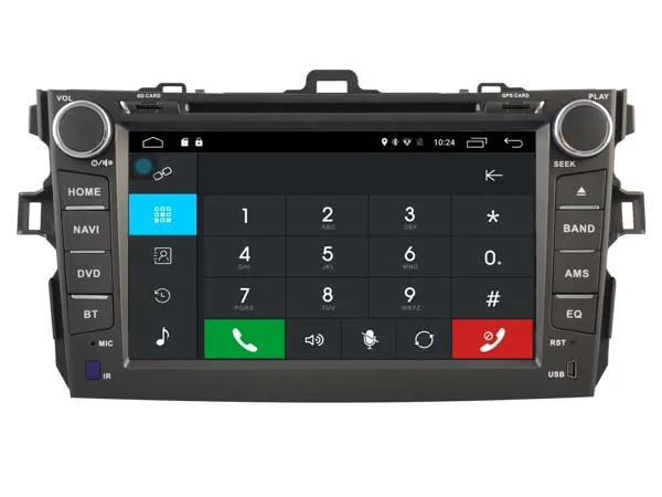 Eunavi 8 дюймов 2 Din Android 6,0 Автомобильный dvd DDR3 2G/4G LTE четырехъядерный автомобильный стерео gps радио головное устройство для Toyota Corolla 2006~ 2011