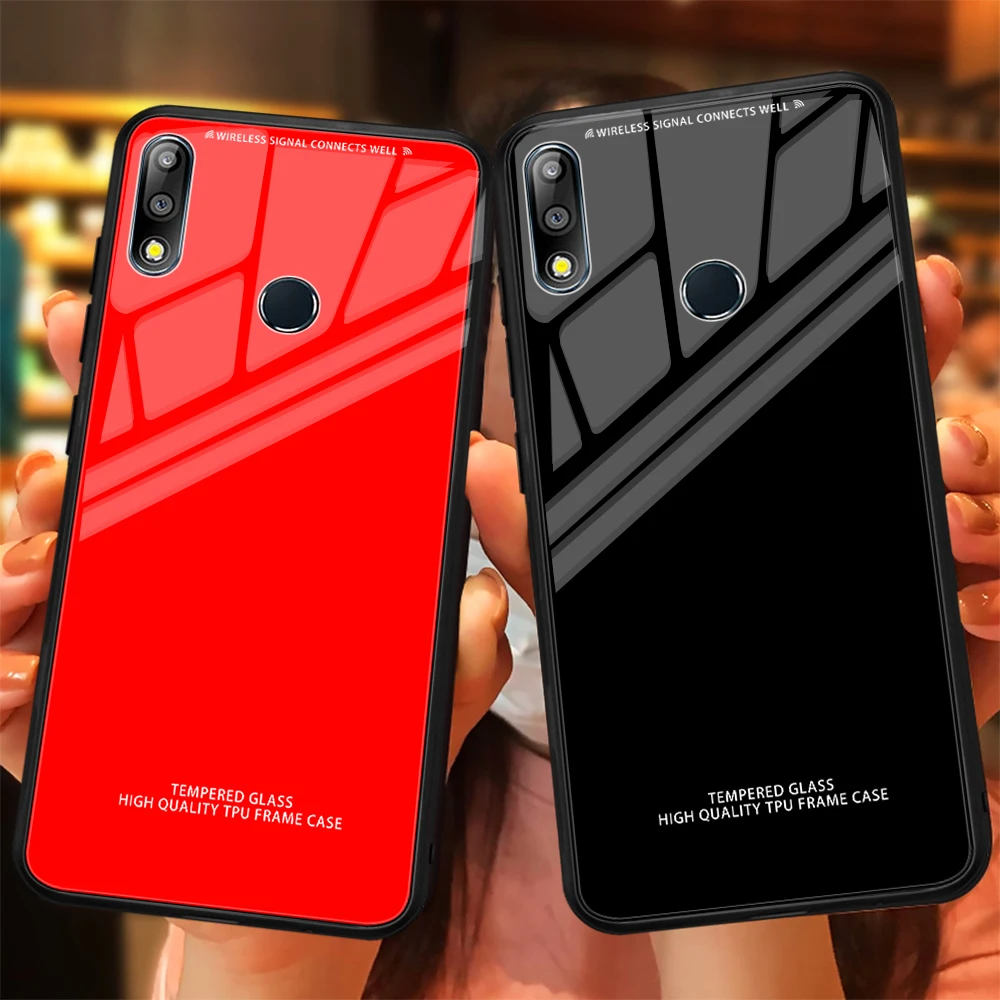 

For Asus Zenfone Max Pro M2 ZB631KL Pro M1 ZB602KL Phone Case Shockproof Hybrid Tempered Glass for Asus ZB631KL Back Cover Case