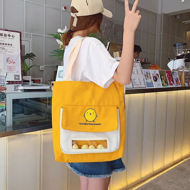 

version big bag woman 2019 new style large capacity canvas single shoulder bag fashionable casual Handbag Tote Bag
