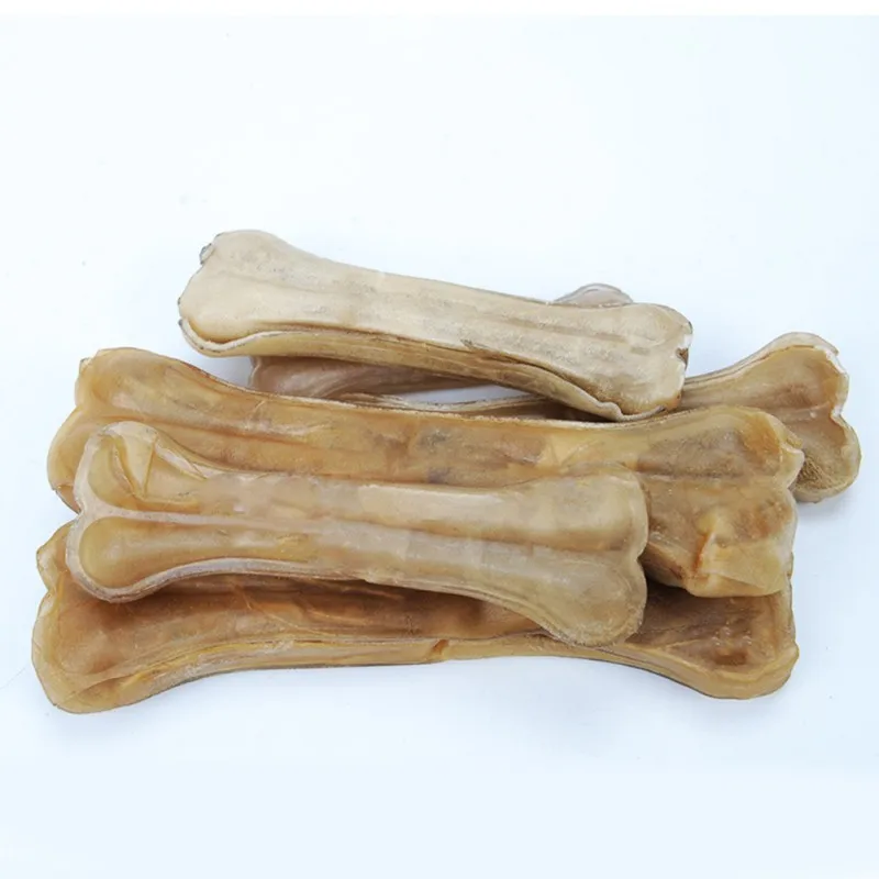 Cowhide Leather Pressing Bone Chews Teething Stick Snack Foods Treats Dogs Bones For Pet Dog Supplies Dog Toy