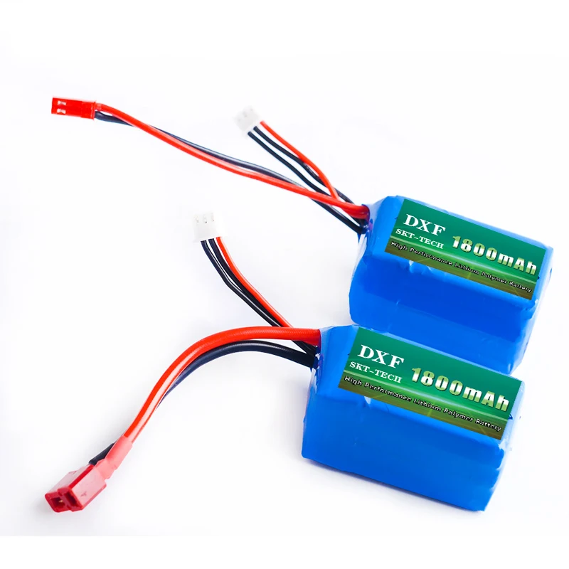 DXF литий-полимерный аккумулятор 2S Lipo Батарея 7,4 V 1800 мА/ч, 20C Max 40C Т-образный разъем для Wltoys A959-b A969-b A979-b K929-B RC автомобиль Лодка Квадрокоптер пульт дистанционного управления съемкой от первого лица