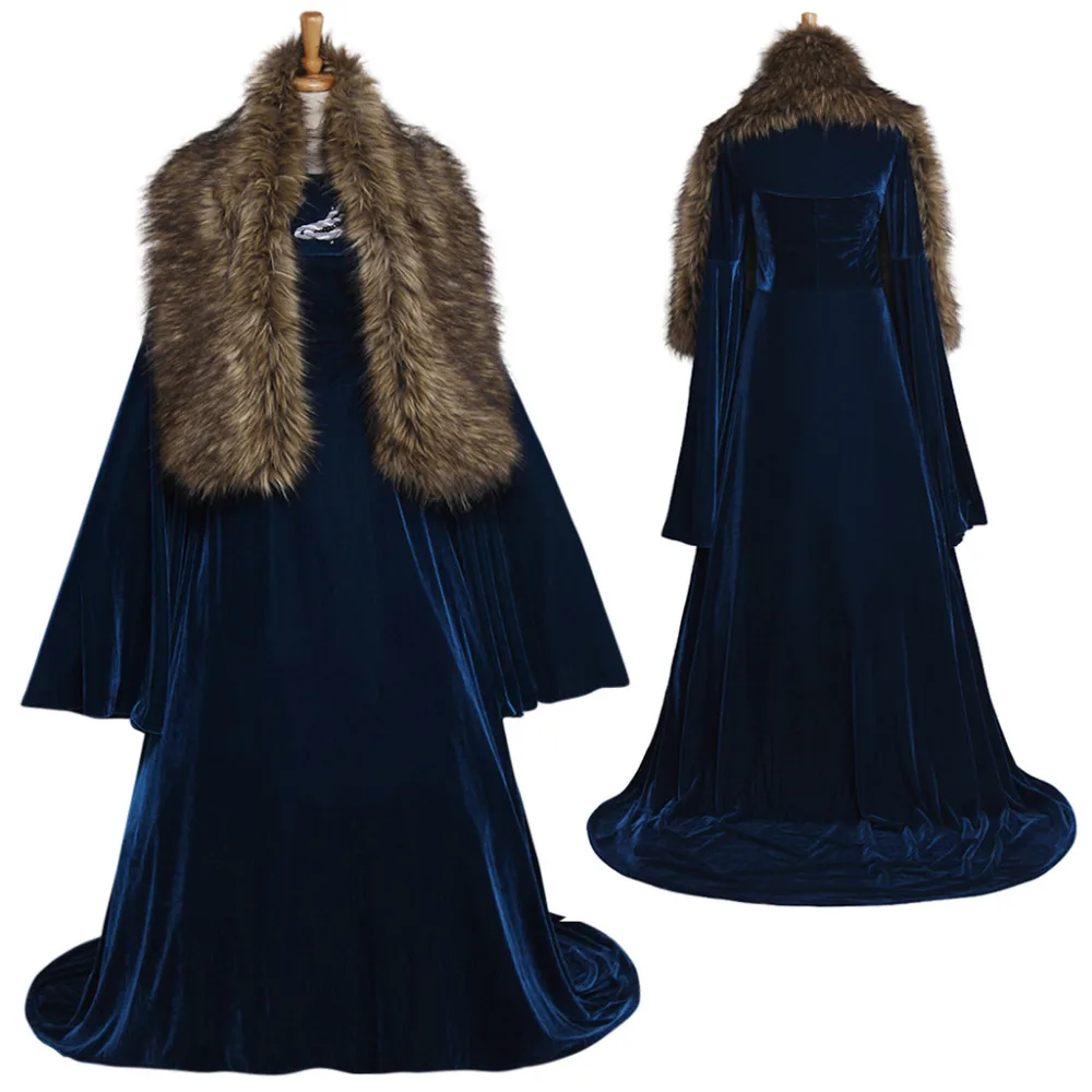 

Game of Thrones Cosplay Adult Game of Thrones Sansa Stark Dress Costume Adult Women's Halloween Carnival Costume Cosplay