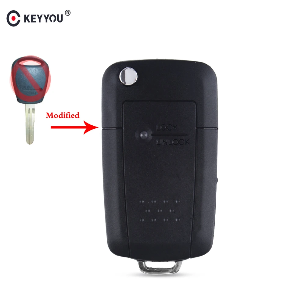 

KEYYOU For Hyundai H1 Getz Accent For Kia Rio Picanto Carens Remote Key Shell Case Cover 1 Side Button Flip Folding Car Key Left