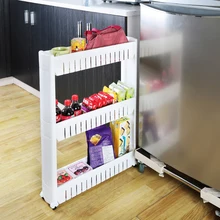 Mehrzweck Regal mit Abnehmbaren Rädern riss rack Bad Lagerung Lagerregal Regal mehrschichtige kühlschrank seite regal