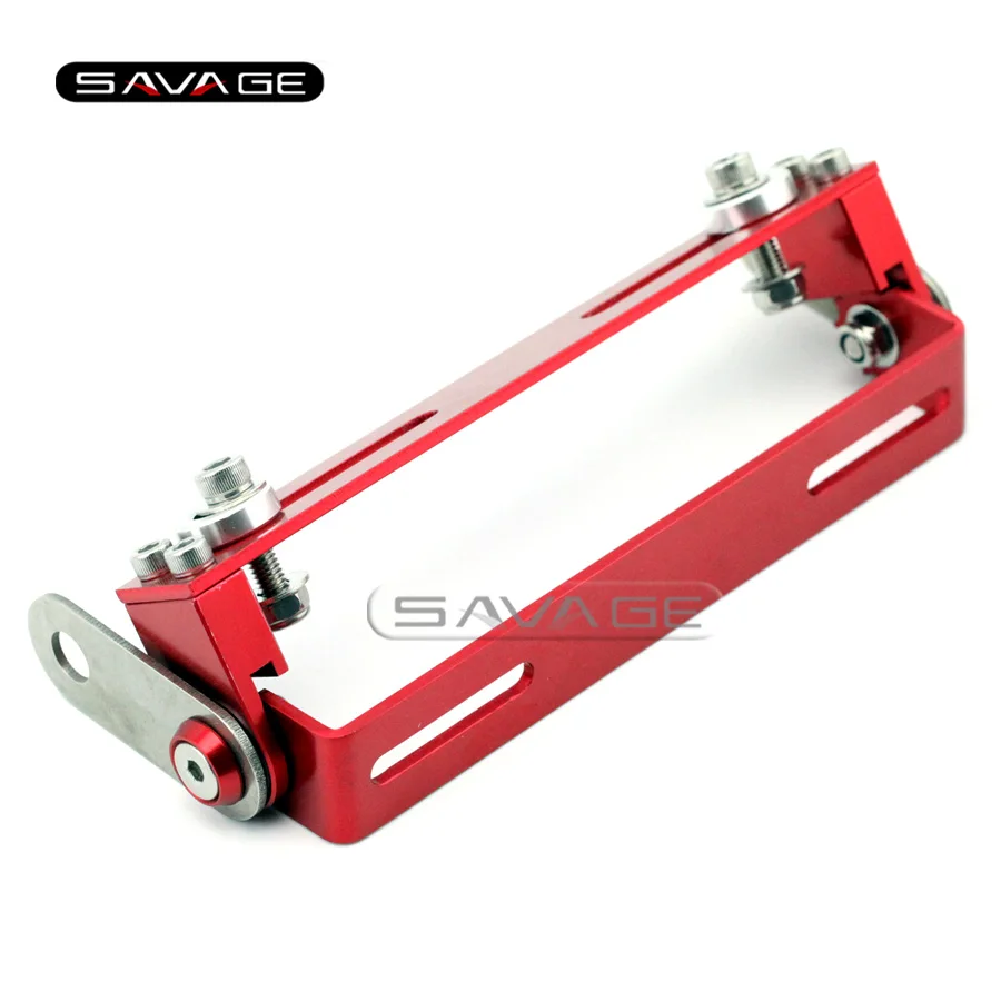 

Red Motorcycle Universal 180 degree Adjustable Registration/License Plate Holder Hanger Bracket Mount Bracket Tail Tidy