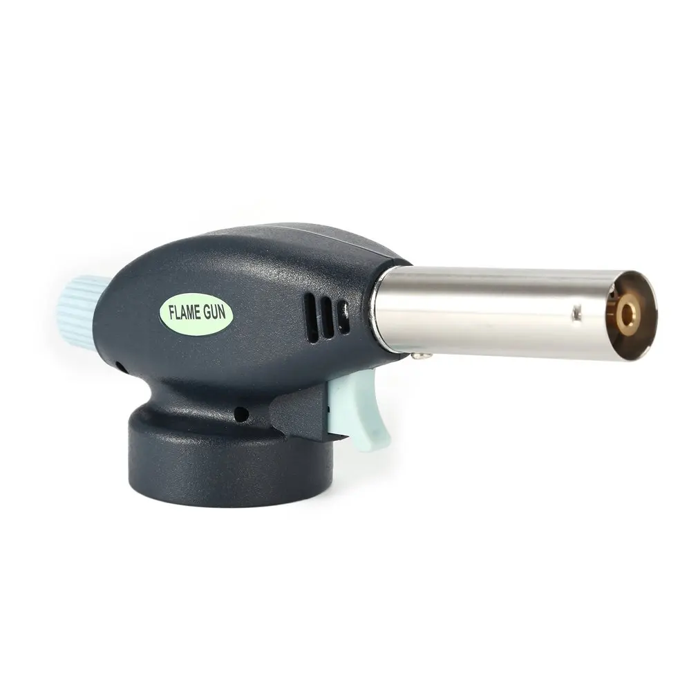 

Flame Gun Gas Burners Gun Maker Torch Lighter Auto Piezo Ignition Flamethrower Gas Torch For Outdoor Survival Camping Picnic