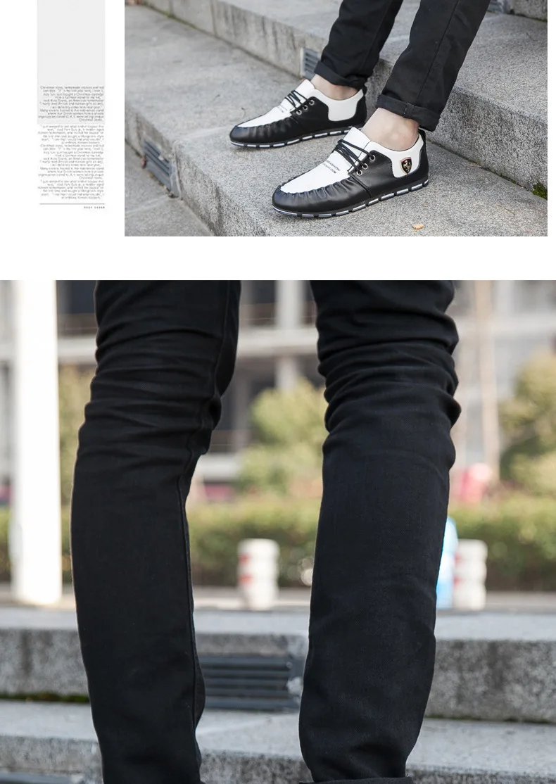 New 2017 Luxury Brand Men Shoes Casual Leisure Shoes Leather Shoes Breathable For Male Footear Loafers Men's Flats03