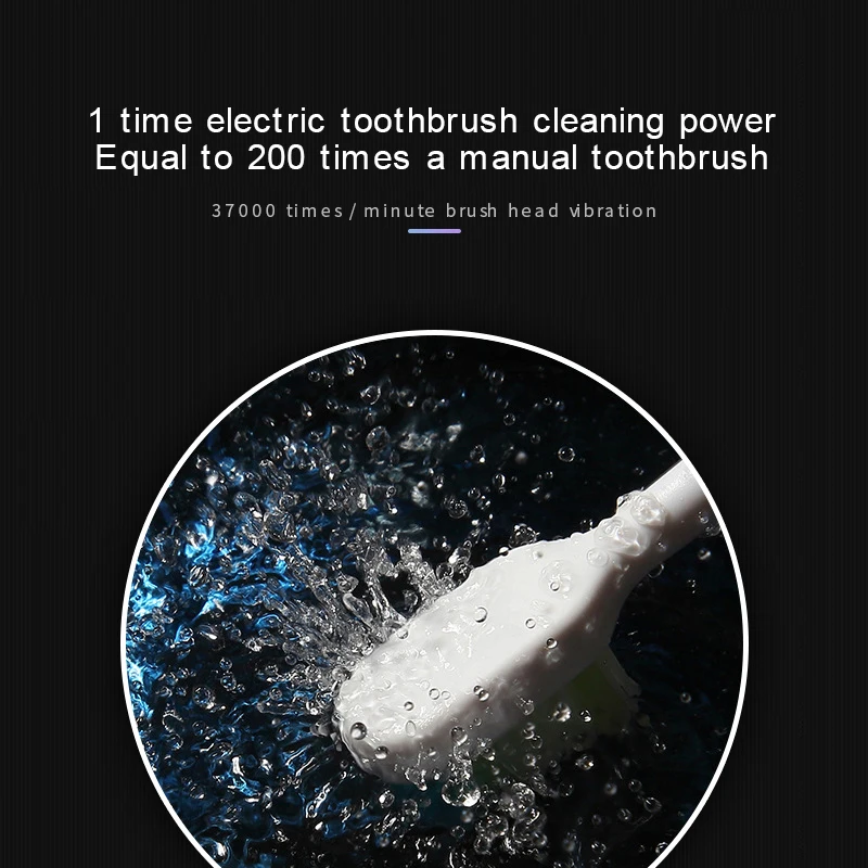 Звуковая электрическая зубная щетка в форме полумесяца насадки зубных щеток с батарейным управлением зубная щетка глубокая Очищающая, отбеливающая зубная щетка 40D