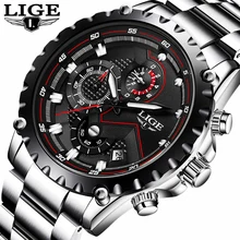 LIGE часы для мужчин модные спортивные кварцевые часы для мужчин s часы лучший бренд класса люкс Полный сталь Бизнес водонепроницаемые часы Relogio Masculino