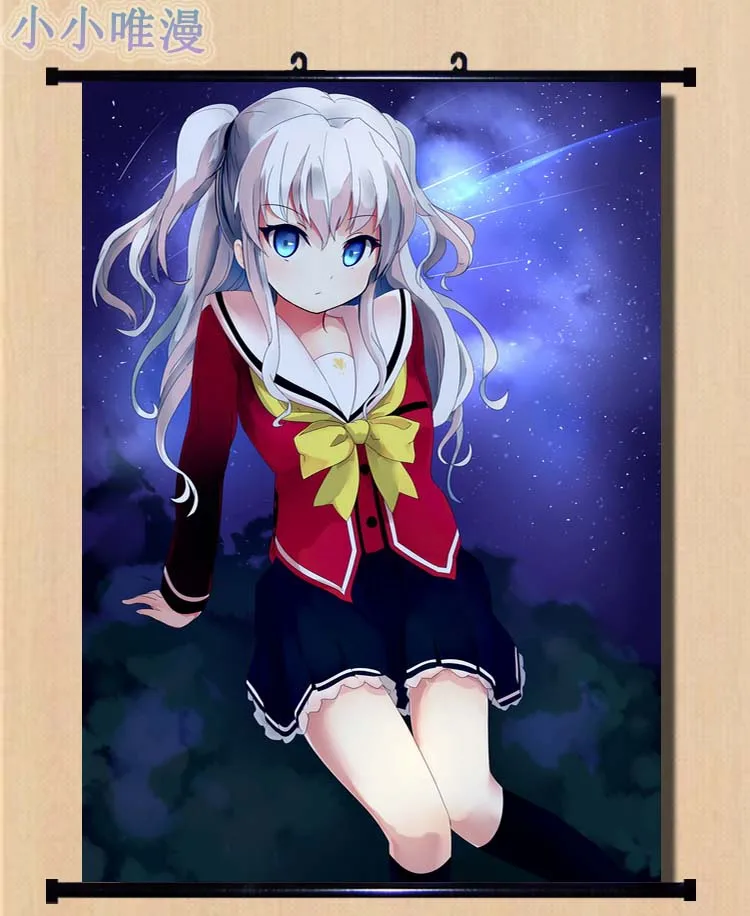 Японское аниме Charlotte Kurobane Misa & Otosaka Ayumi Tomori Nao домашний декор настенные прокрутки